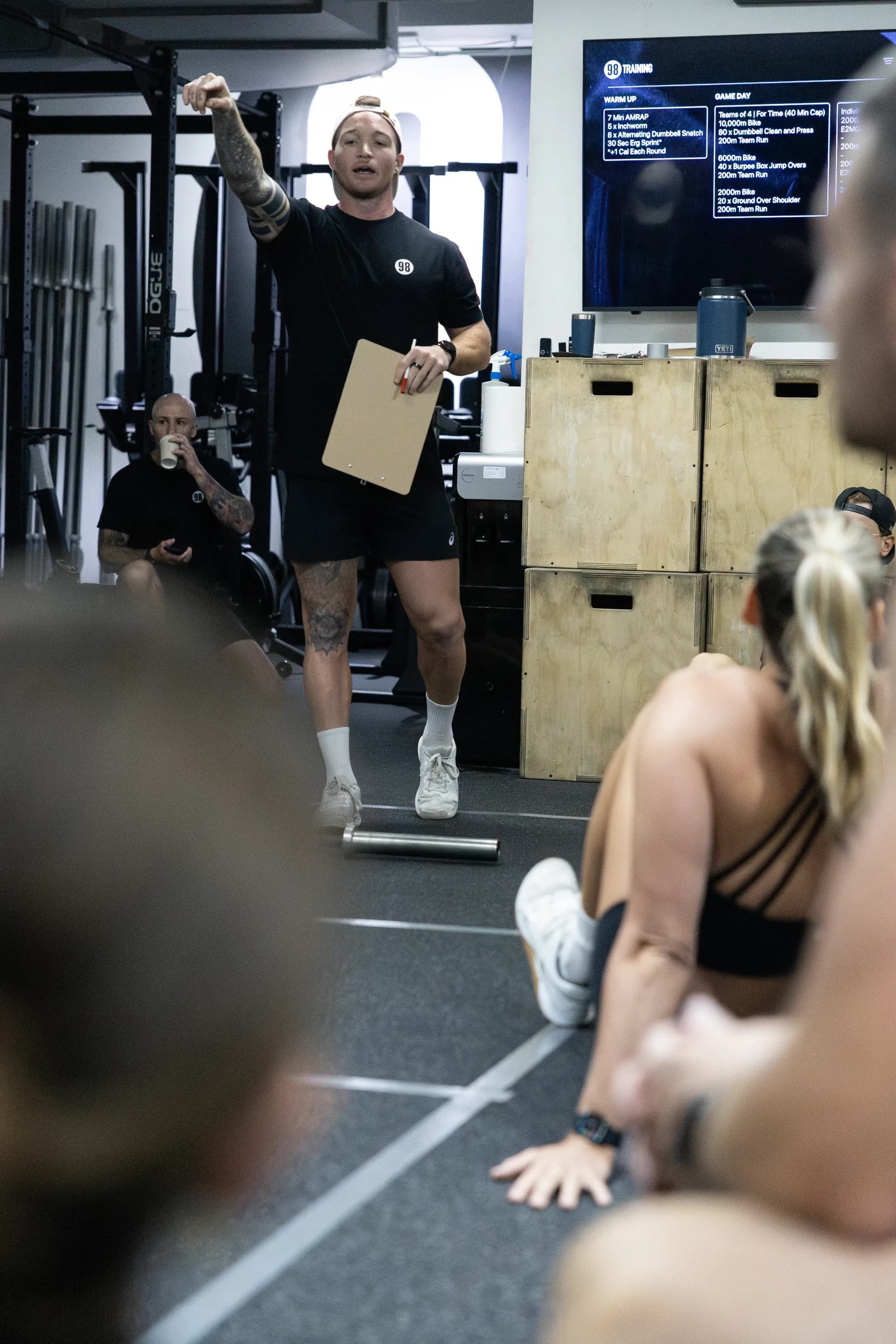 James Winter coaching in the gym